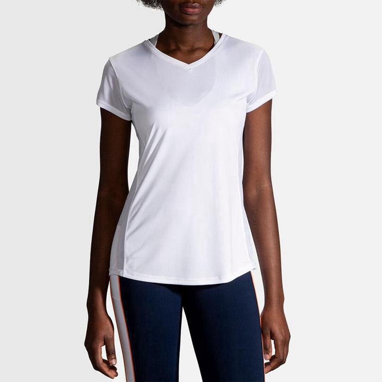 Brooks Stealth - Camisetas Manga Corta Mujer - Blancas (FD6401382)